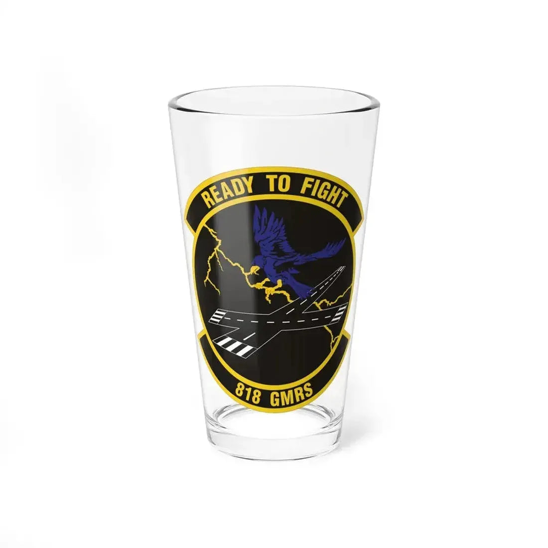 818th Global Mobility Readiness Squadron (U.S. Air Force) Pint Glass 16oz - Go Mug Yourself
