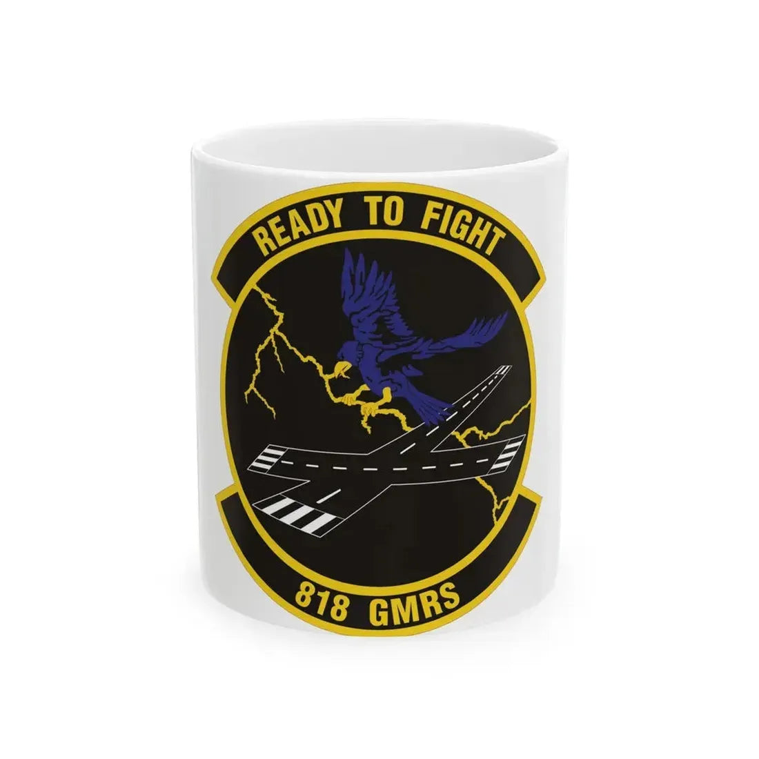 818th Global Mobility Readiness Squadron (U.S. Air Force) White Coffee Mug 11oz - Go Mug Yourself