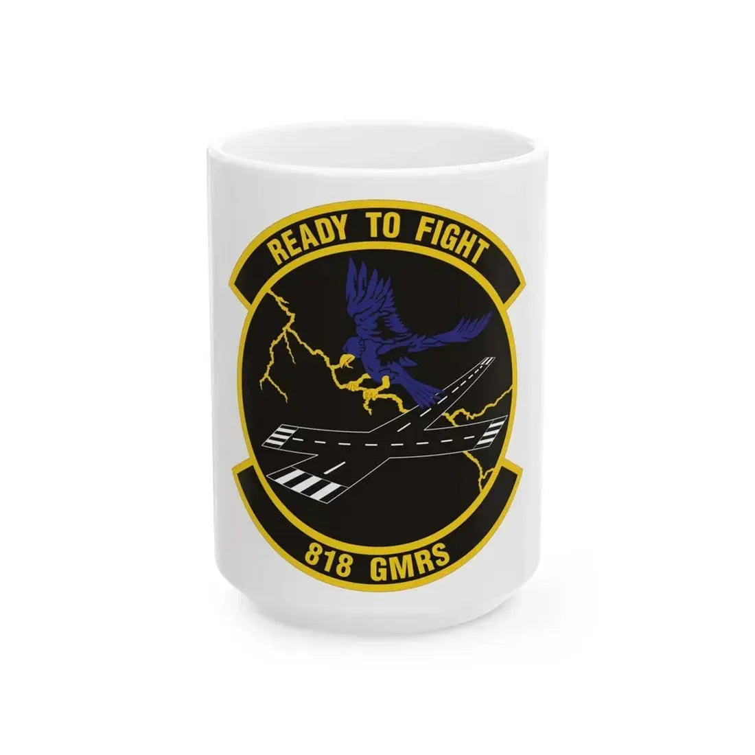 818th Global Mobility Readiness Squadron (U.S. Air Force) White Coffee Mug 15oz - Go Mug Yourself