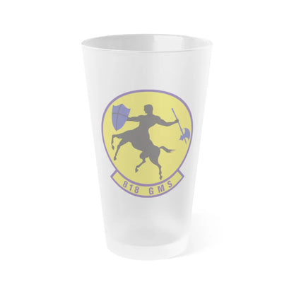 818th Global Mobility Squadron (U.S. Air Force) Frosted Pint Glass 16oz-16oz-Frosted-Go Mug Yourself