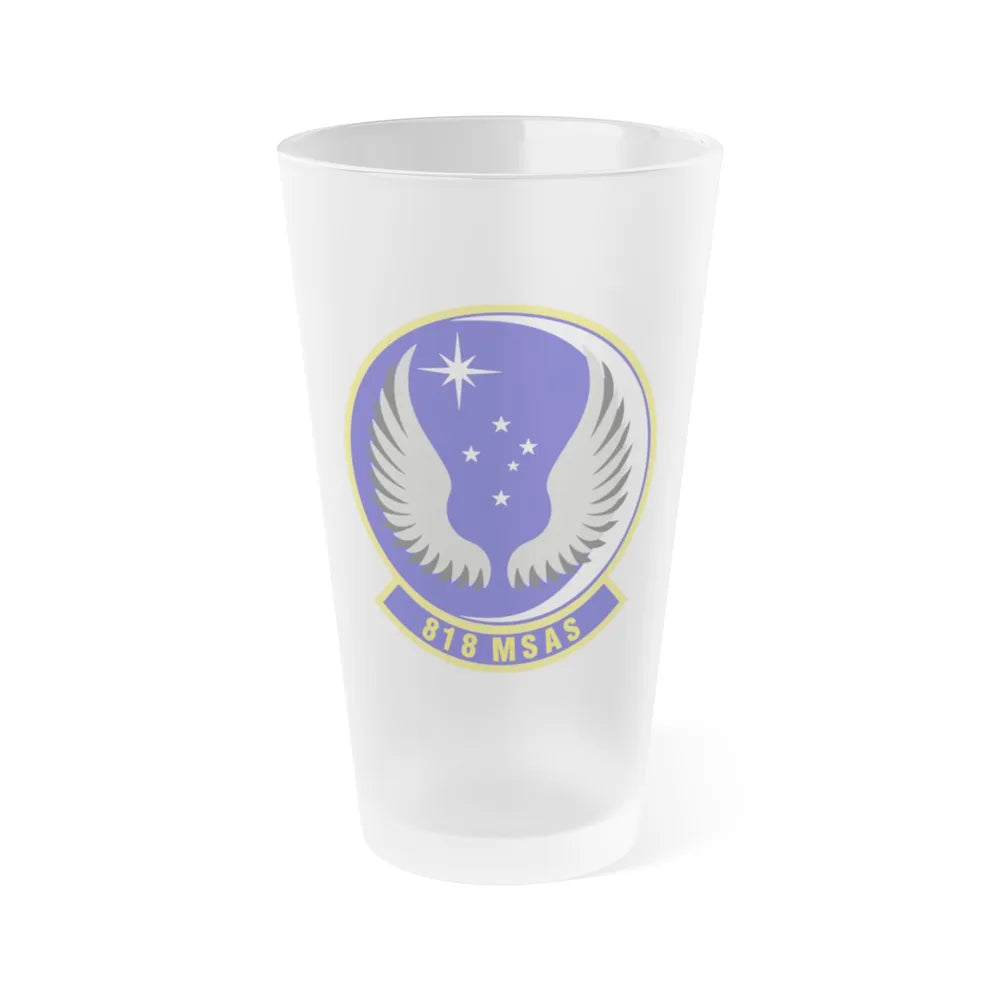 818th Mobility Support Advisory Squadron (U.S. Air Force) Frosted Pint Glass 16oz-16oz-Frosted-Go Mug Yourself