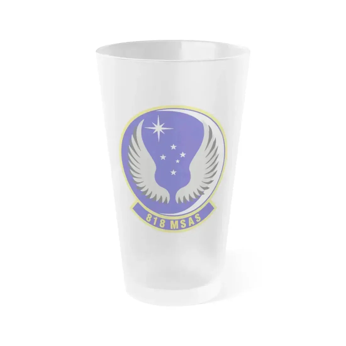 818th Mobility Support Advisory Squadron (U.S. Air Force) Frosted Pint Glass 16oz 16oz Frosted - Go Mug Yourself