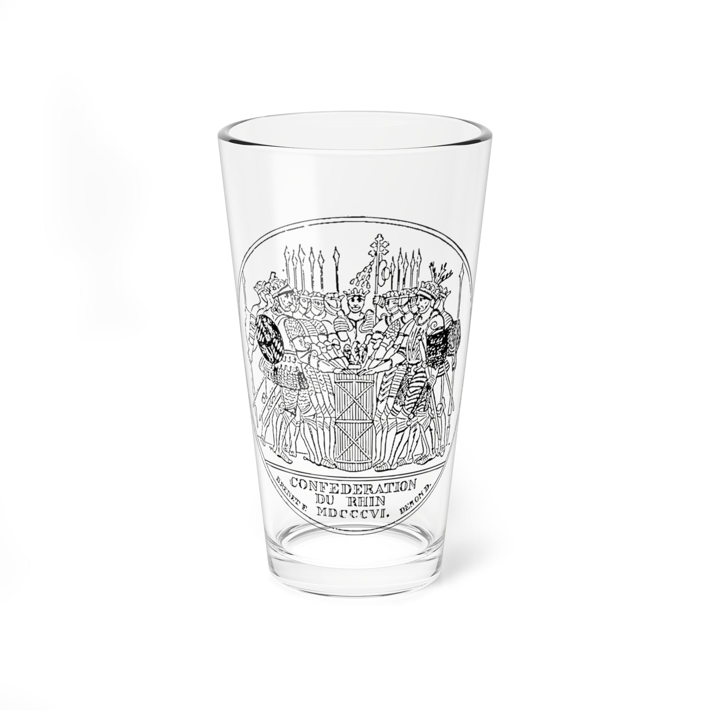 Commemorative Medal of the Rhine Confederation (Germany) (Coat of Arms) Pint Glass 16oz