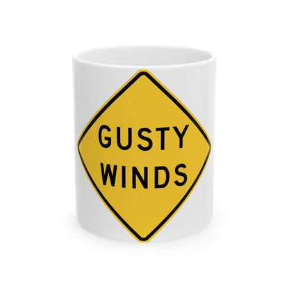 WISDOT W8-72 (Wisconsin) (Road Sign) White Coffee Mug-11oz-Go Mug Yourself