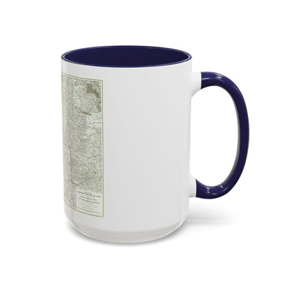 Western Theatre of War (1918) (Map) Accent Coffee Mug