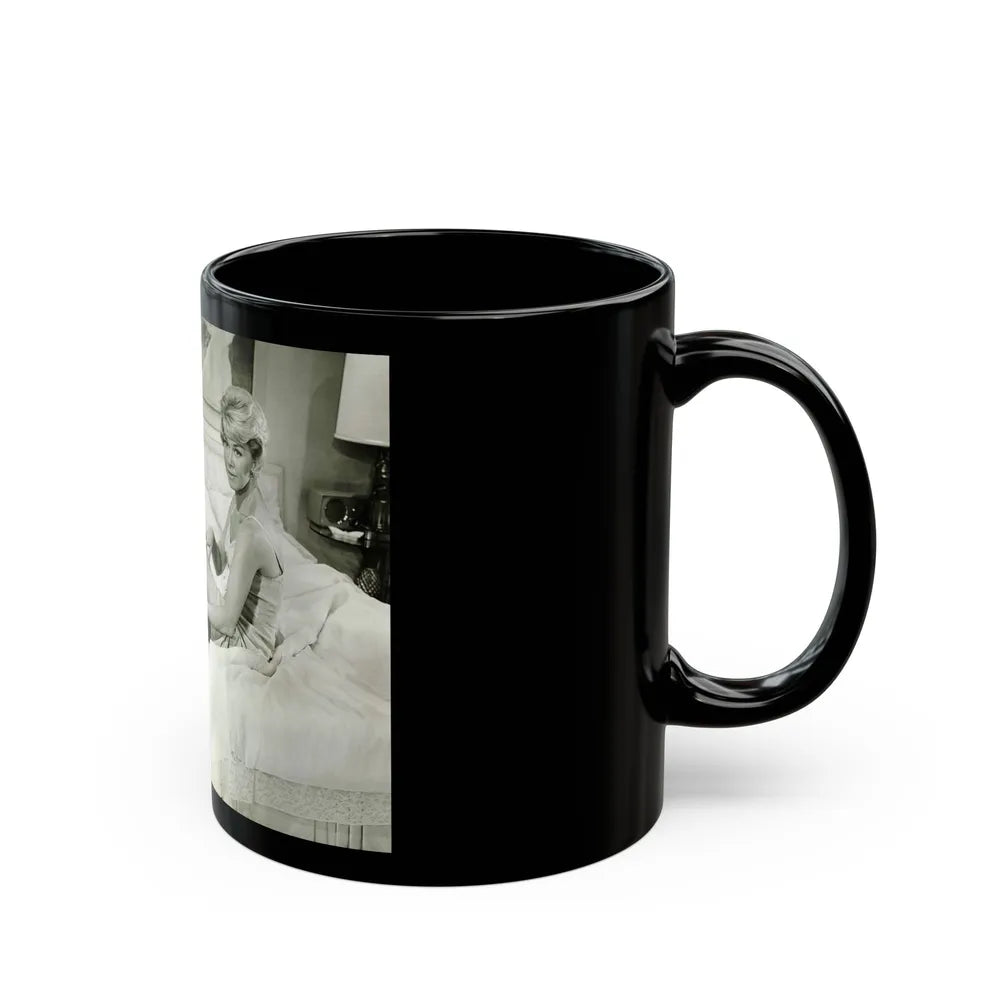 Doris Day #69 (Vintage Female Icon) Black Coffee Mug-Go Mug Yourself