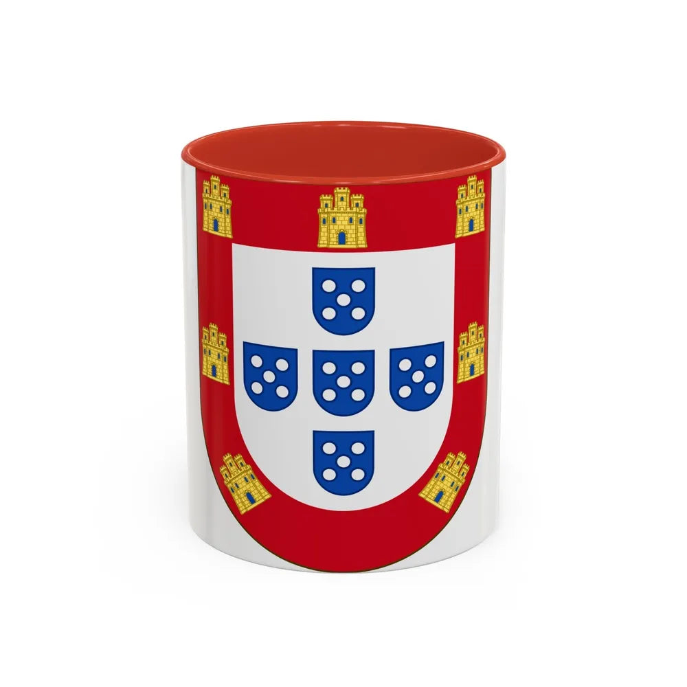 Royal Arms of Portugal - Accent Coffee Mug-11oz-Red-Go Mug Yourself