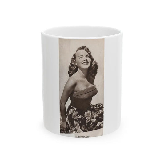 Terry Moore #533 - 3x5 Magazine Page Photo Clipping (Vintage Female Icon) White Coffee Mug-11oz-Go Mug Yourself