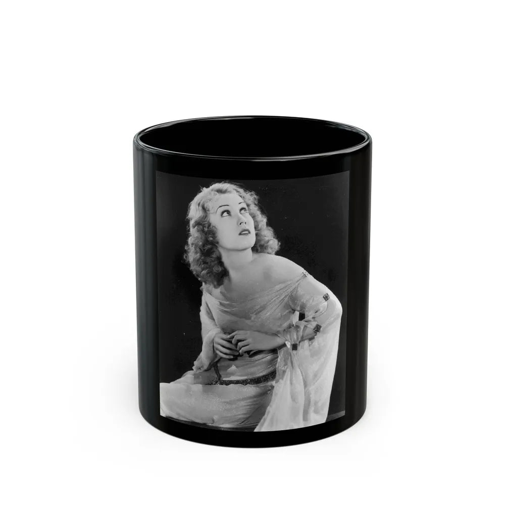 Fay Wray #40 (Vintage Female Icon) Black Coffee Mug-11oz-Go Mug Yourself