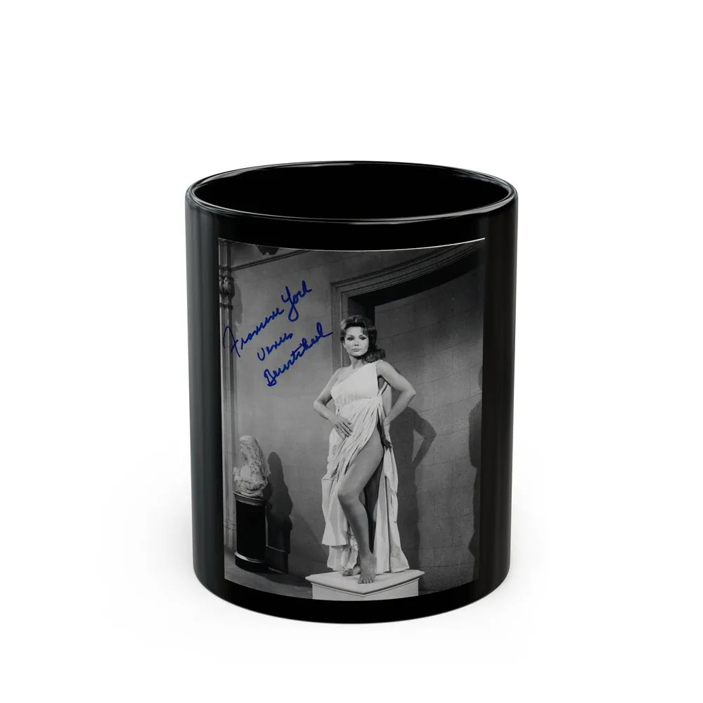 Francine York #04 (Vintage Female Icon) Black Coffee Mug-11oz-Go Mug Yourself