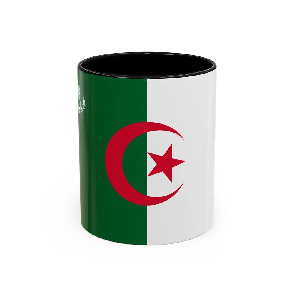 Naval Ensign of Algeria - Accent Coffee Mug-11oz-Black-Go Mug Yourself