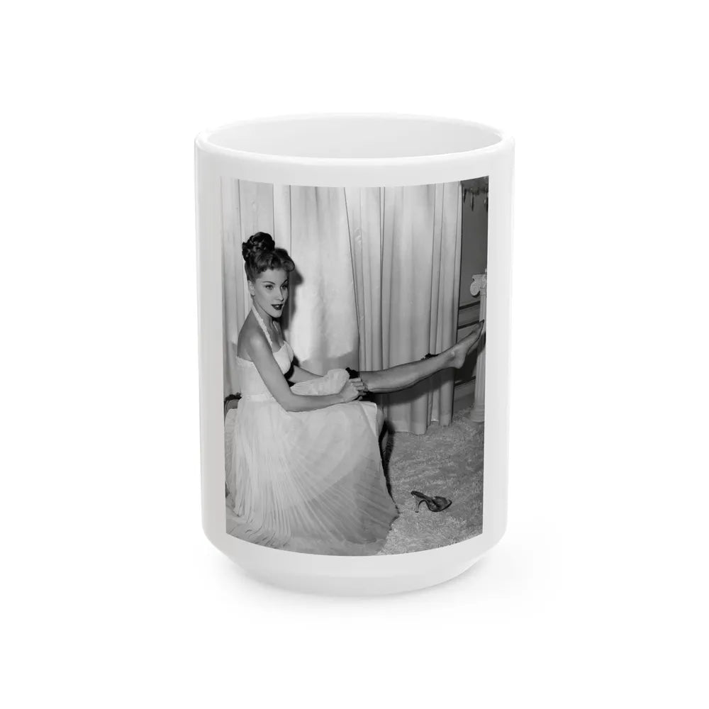 Debra Paget #461 (Vintage Female Icon) White Coffee Mug-15oz-Go Mug Yourself