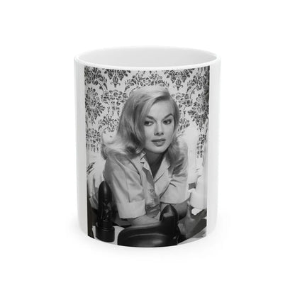 Leslie Parrish #242 (Vintage Female Icon) White Coffee Mug-11oz-Go Mug Yourself