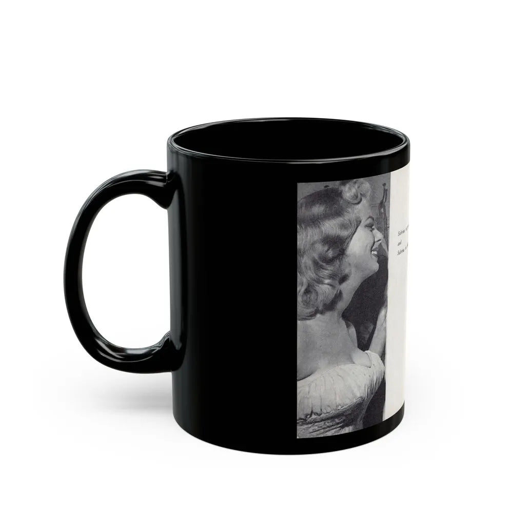 Norma Sykes #165 - 66 PHOTOGRAPHS OF Sabrina U.K. Pocket Mag. Pages 60 & 61 (Vintage Female Icon) Black Coffee Mug-Go Mug Yourself