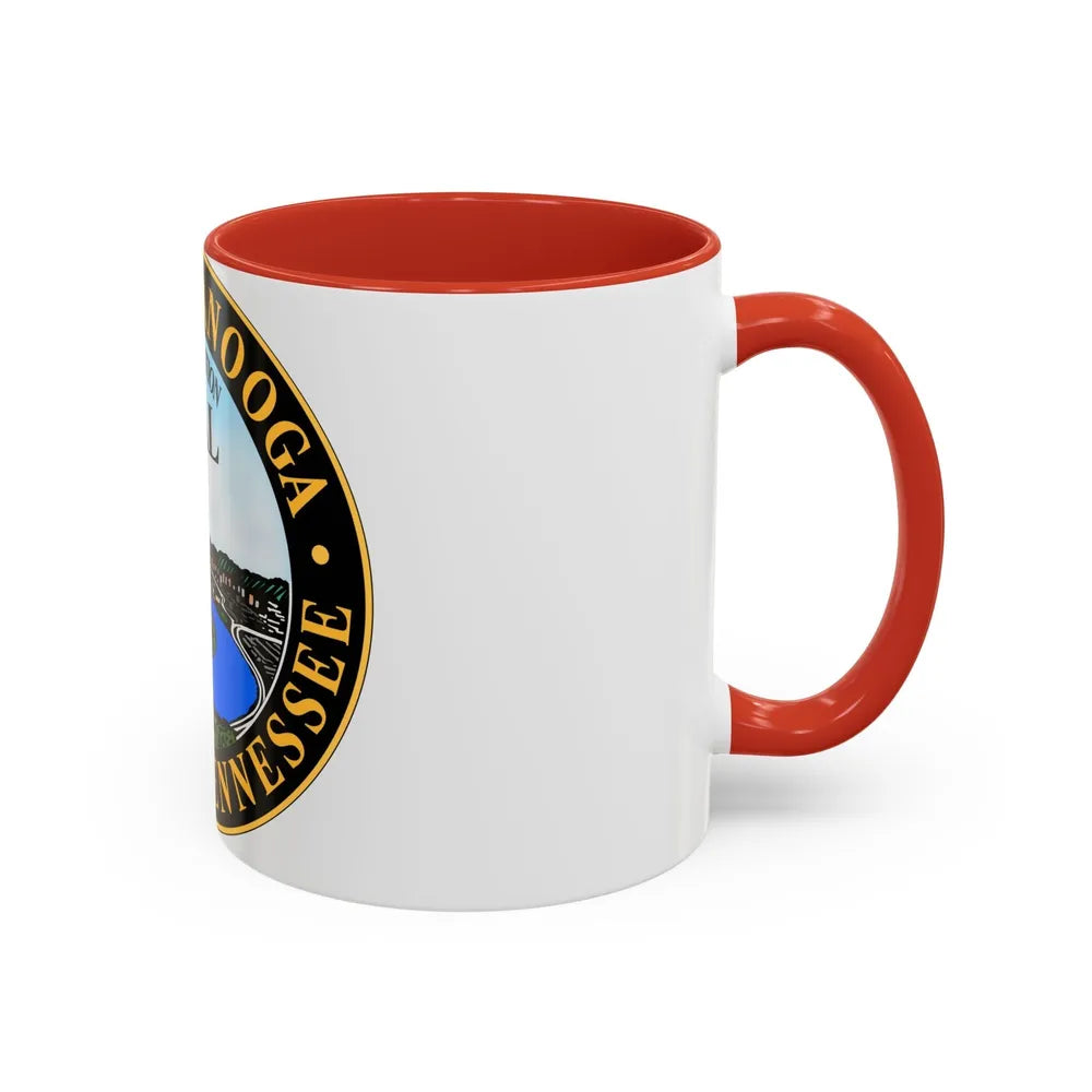 Seal of Chattanooga Tennessee - Accent Coffee Mug-Go Mug Yourself