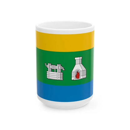 Flag of Yekaterinburg Russia - White Coffee Mug-15oz-Go Mug Yourself