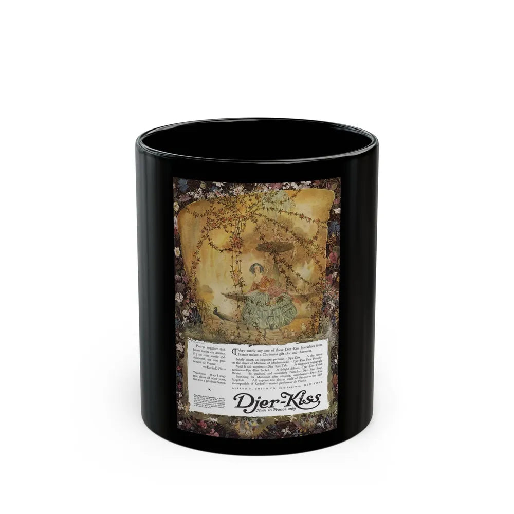 Djer-Kiss ad, Ladies' Home Journal, December 1917 - Black Coffee Mug-11oz-Go Mug Yourself