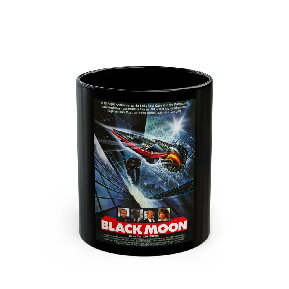 BLACK MOON RISING (GERMAN) 1986 Movie Poster - Black Coffee Mug-11oz-Go Mug Yourself