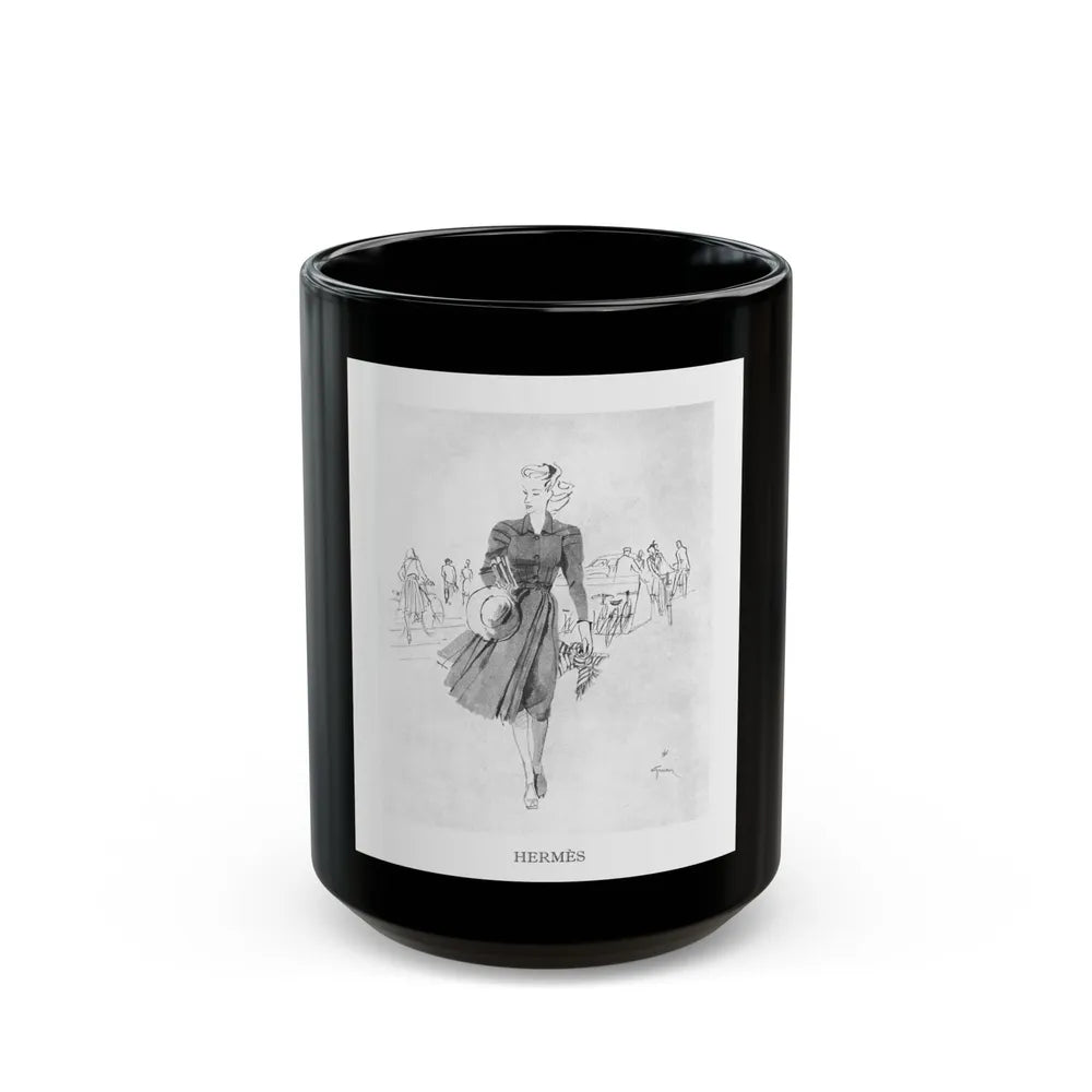 From the Jaye Oliver Archives, Hermes, 1945 - Black Coffee Mug-15oz-Go Mug Yourself