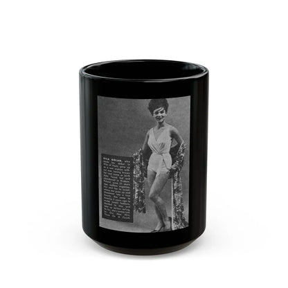 Gila Golan #125 (Vintage Female Icon) Black Coffee Mug-15oz-Go Mug Yourself