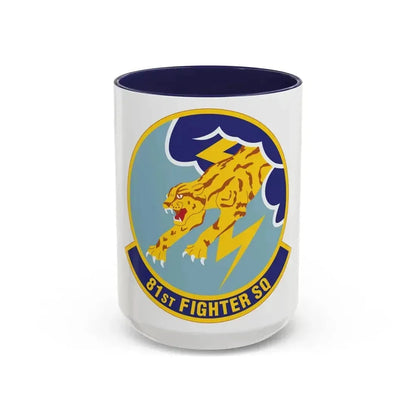 81st Fighter Squadron (U.S. Air Force) Accent Coffee Mug 15oz Navy - Go Mug Yourself