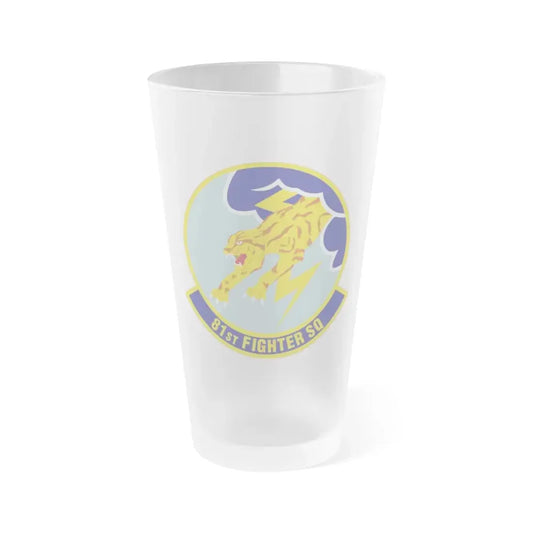 81st Fighter Squadron (U.S. Air Force) Frosted Pint Glass 16oz 16oz Frosted - Go Mug Yourself