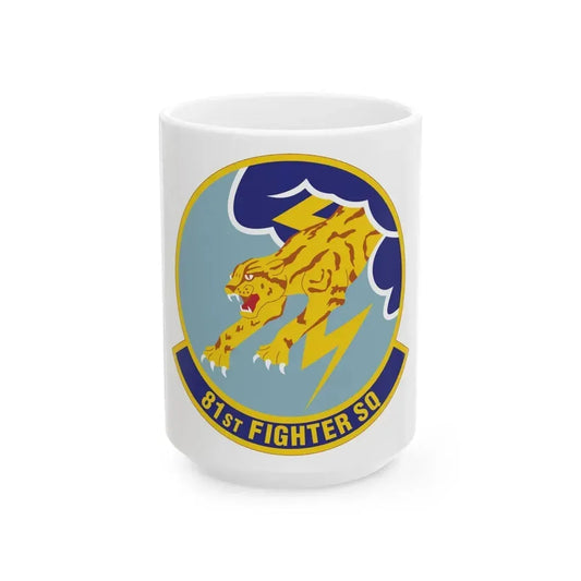 81st Fighter Squadron (U.S. Air Force) White Coffee Mug 15oz - Go Mug Yourself
