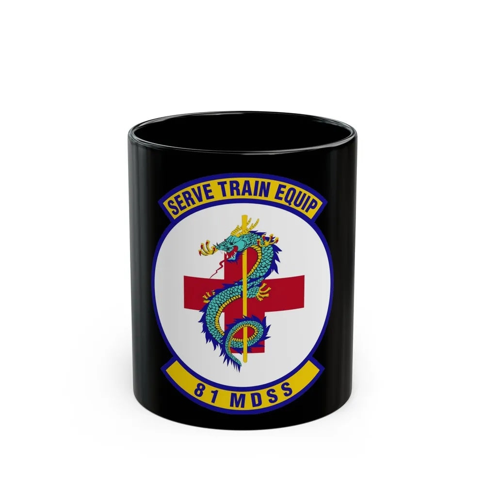 81st Medical Support Squadron (U.S. Air Force) Black Coffee Mug-11oz-Go Mug Yourself