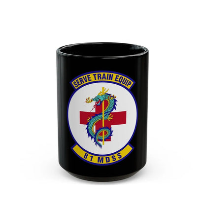 81st Medical Support Squadron (U.S. Air Force) Black Coffee Mug-15oz-Go Mug Yourself