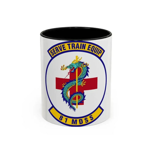 81st Medical Support Squadron (U.S. Air Force) Accent Coffee Mug 11oz Black - Go Mug Yourself
