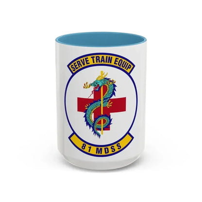 81st Medical Support Squadron (U.S. Air Force) Accent Coffee Mug 15oz Light Blue - Go Mug Yourself