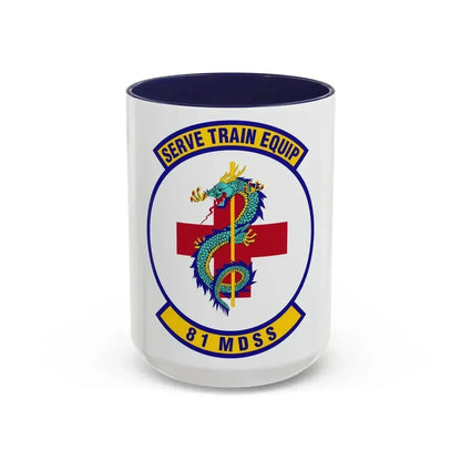 81st Medical Support Squadron (U.S. Air Force) Accent Coffee Mug 15oz Navy - Go Mug Yourself