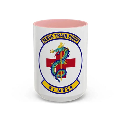 81st Medical Support Squadron (U.S. Air Force) Accent Coffee Mug 15oz Pink - Go Mug Yourself