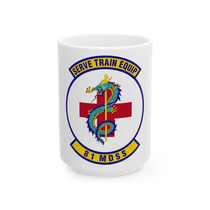 81st Medical Support Squadron (U.S. Air Force) White Coffee Mug 15oz - Go Mug Yourself