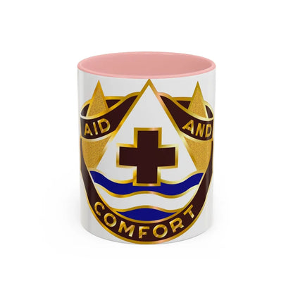 82 Field Hospital (U.S. Army) Accent Coffee Mug-11oz-Pink-Go Mug Yourself