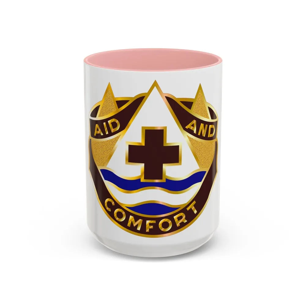 82 Field Hospital (U.S. Army) Accent Coffee Mug-15oz-Pink-Go Mug Yourself