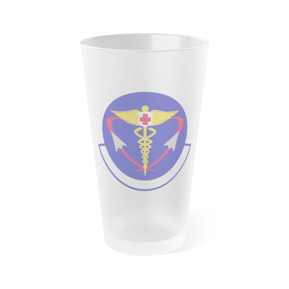 82 Operational Medical Readiness Squadron AETC (U.S. Air Force) Frosted Pint Glass 16oz-16oz-Frosted-Go Mug Yourself