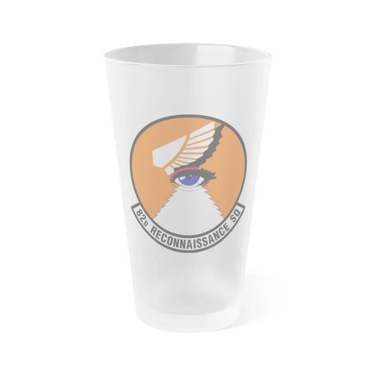 82 Reconnaissance Squadron ACC (U.S. Air Force) Frosted Pint Glass 16oz-16oz-Frosted-Go Mug Yourself