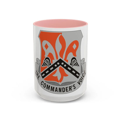 82 Signal Battalion (U.S. Army) Accent Coffee Mug-15oz-Pink-Go Mug Yourself