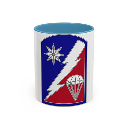 82 Sustainment Brigade (U.S. Army) Accent Coffee Mug-11oz-Light Blue-Go Mug Yourself