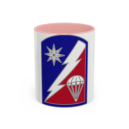 82 Sustainment Brigade (U.S. Army) Accent Coffee Mug-11oz-Pink-Go Mug Yourself