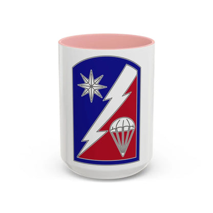 82 Sustainment Brigade (U.S. Army) Accent Coffee Mug-15oz-Pink-Go Mug Yourself