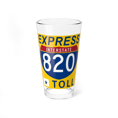 820 Express Lane free (Texas) (Road Sign) Pint Glass 16oz 16oz - Go Mug Yourself
