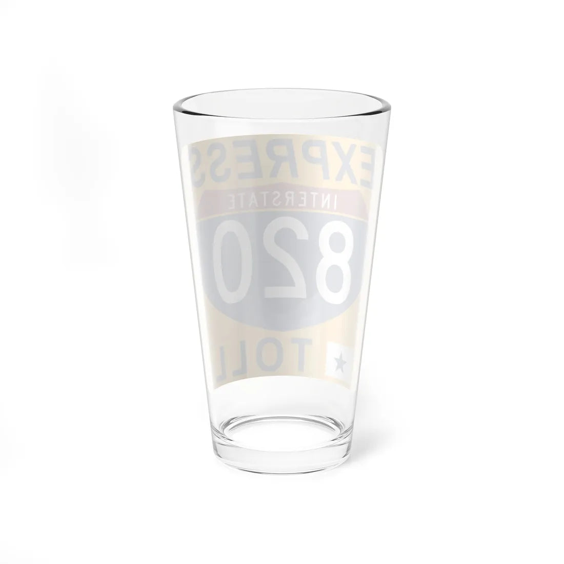 820 Express Lane free (Texas) (Road Sign) Pint Glass 16oz - Go Mug Yourself