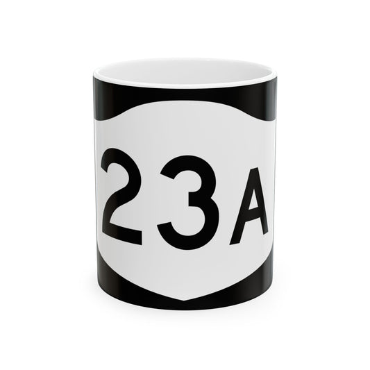 NY-23A (New York) (Road Sign) White Coffee Mug