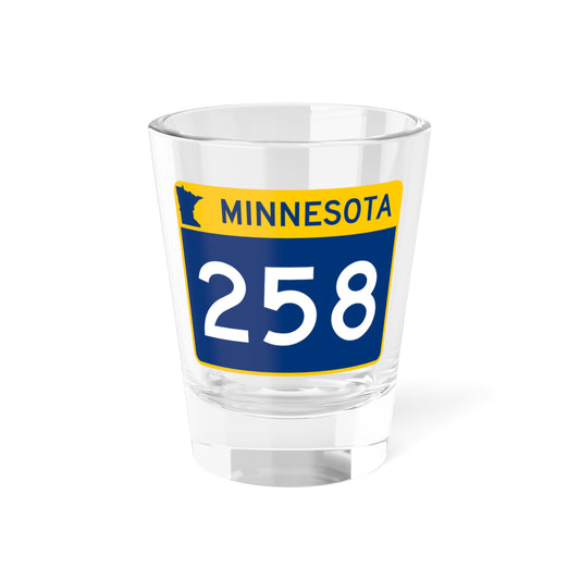 MN-258 wide (Minnesota) (Road Sign) Shot Glass 1.5oz