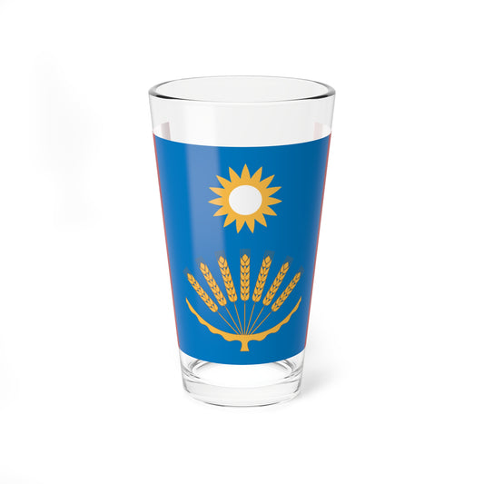 Flag of Baltachevsky rayon (Russia) Pint Glass 16oz