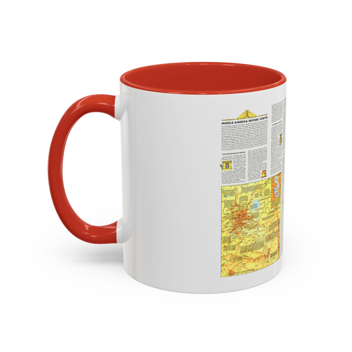 Central America - Archeological Map 2 (1968) (Map) Accent Coffee Mug