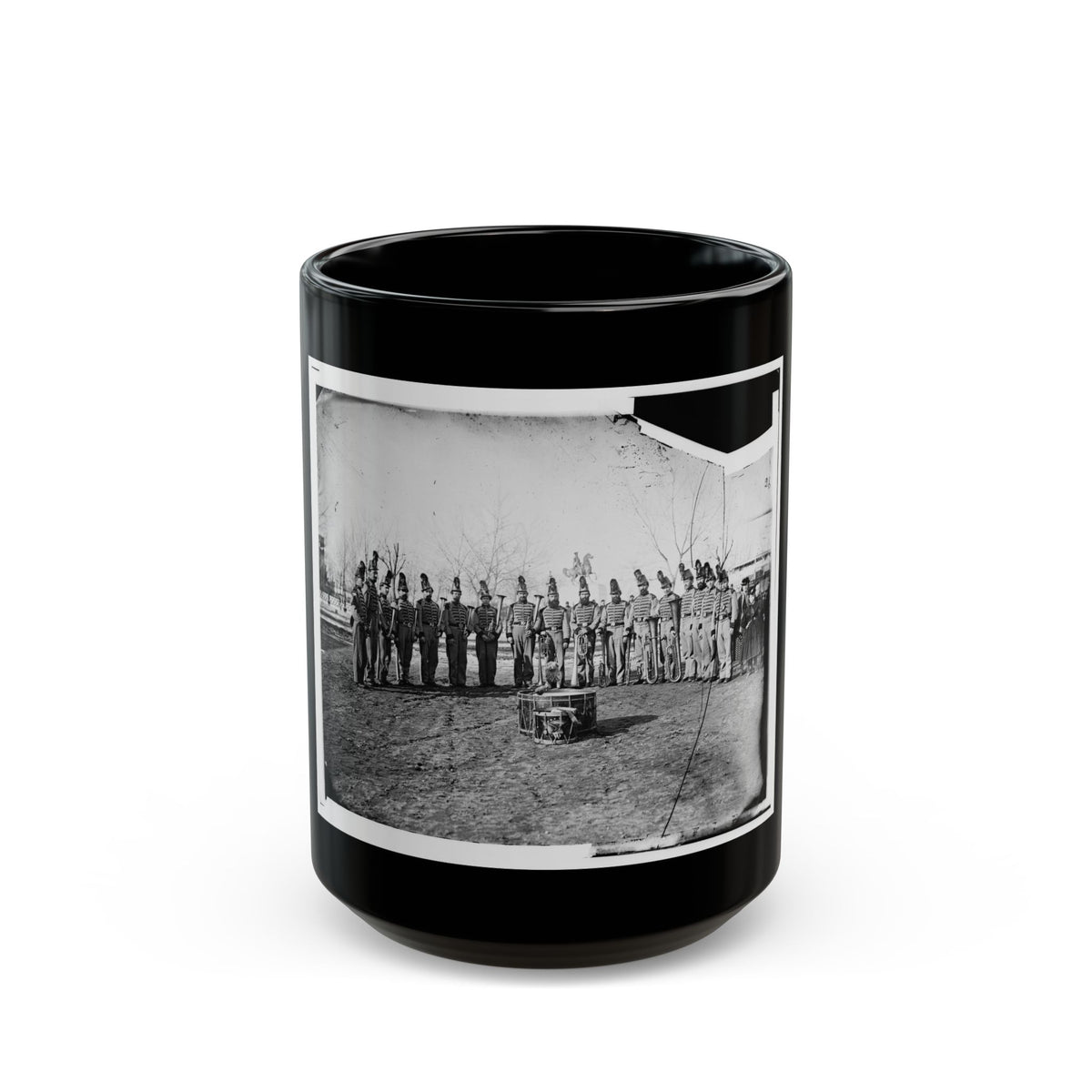 Washington, D.C. Band Of 9th Veteran Reserve Corps, In Shakoes And Frogged Jackets, At Washington Circle (U.S. Civil War) Black Coffee Mug