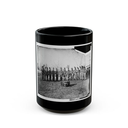 Washington, D.C. Band Of 9th Veteran Reserve Corps, In Shakoes And Frogged Jackets, At Washington Circle (U.S. Civil War) Black Coffee Mug
